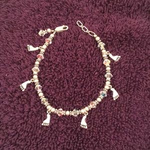 Sterling silver & swarovski crystal bracelet
